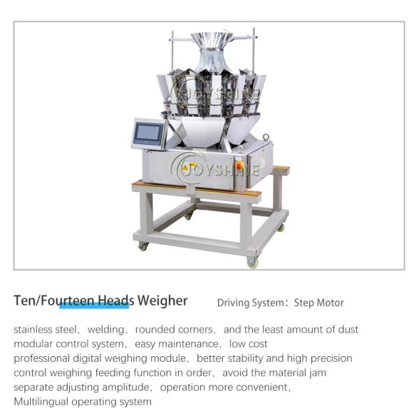 Multi-heads Weigher Packaging Machine with Film Material POPP CPP VMCPP BOPP PE PET AL NY