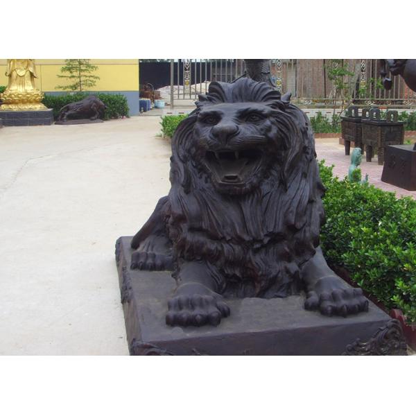 Статуя льва изготовленного на заказ литейного металла античная бронзовая сидя для на открытом воздухе