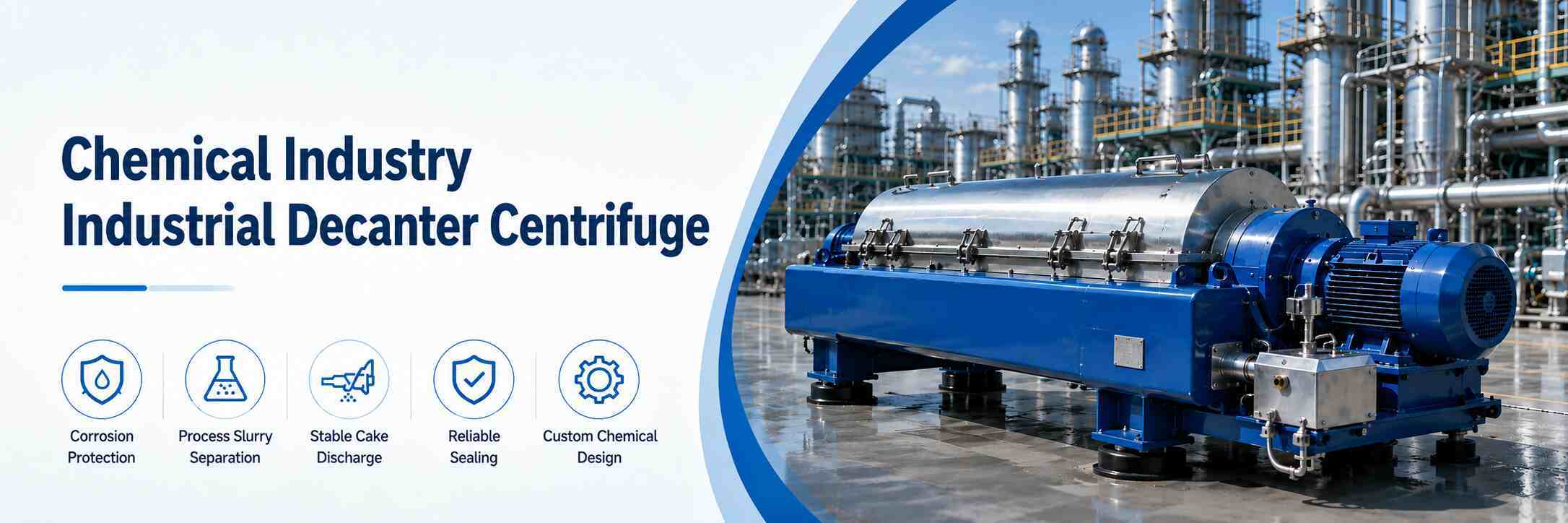 Chemical Industrial Decanter Centrifuge for Process Slurry
