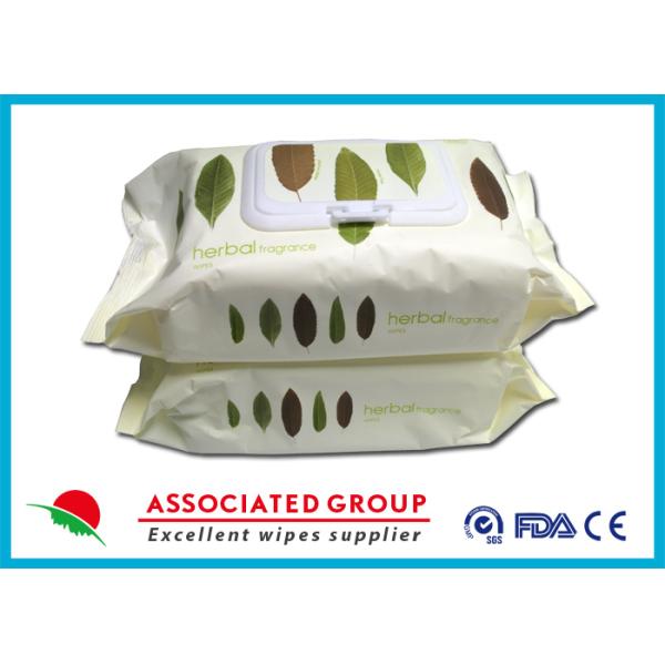 Рука/чистка рта влажная обтирают благоухание 80PCS Flowpack тканей травяное с крышкой