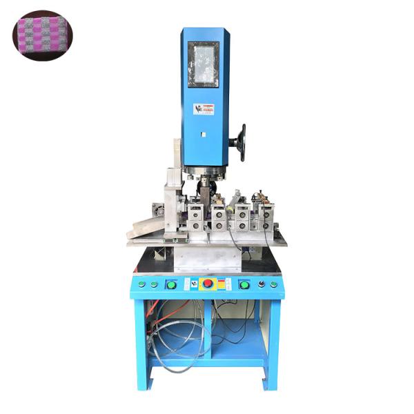 full automatic plastic ultrasonic welding and cutting machine for dish wash sponge pads