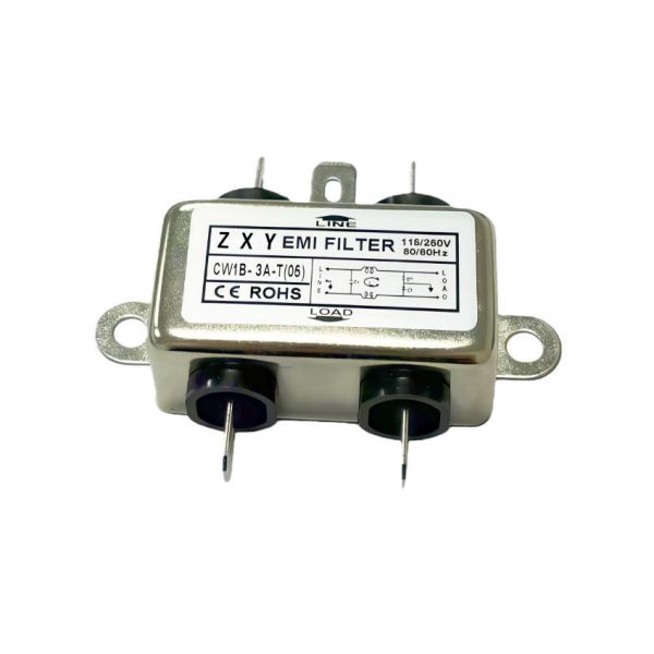 CW1B-3A-T05 Power EMI Filter 4-Pin Soldering Metal Noise Suppressor Electromagnetic Interference