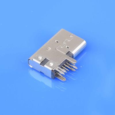 USB TIPO C 14PIN Estilo de bandeira Carregamento rápido inserção lateral de montagem Receptacle comprimento 14,55mm para Power Strip