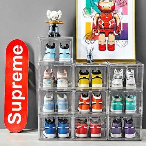 Clear Transparent Stackable Shoe Box With Custom Logo