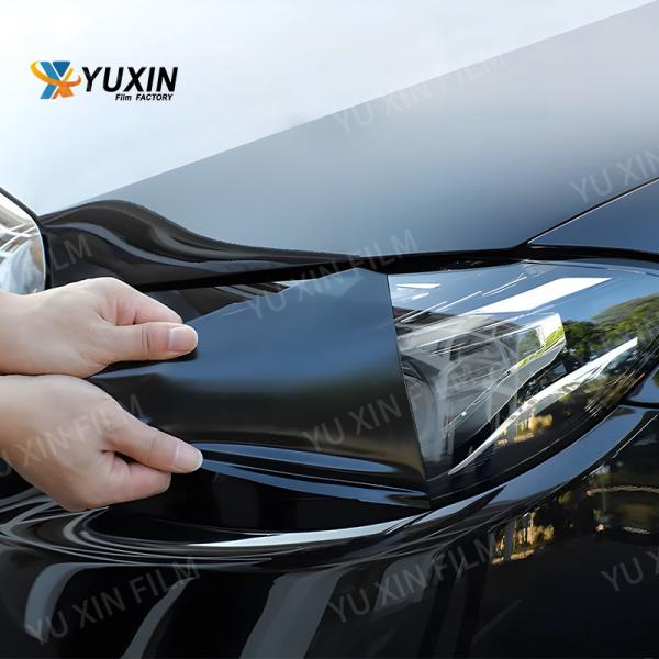 7.5Mil Thickness TPH Headlight Film Dark Black 190 Micron Car Lamp Tint Film Roll
