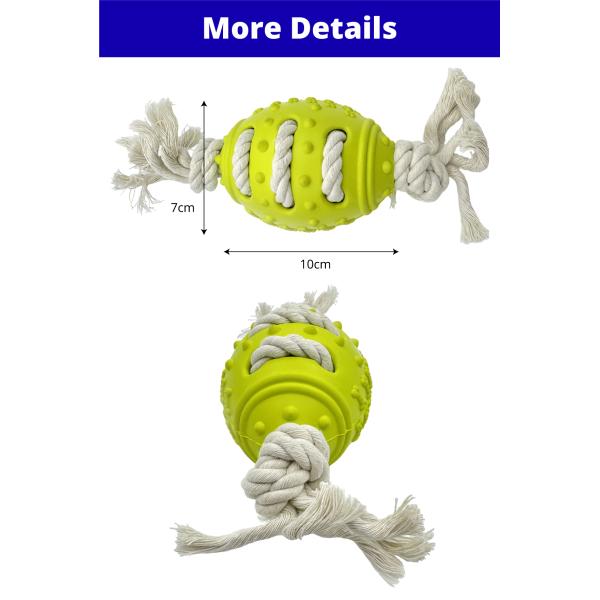Jouet en caoutchouc en forme d'olivier avec corde de coton Jouet à mâcher durable pour chiens et chats