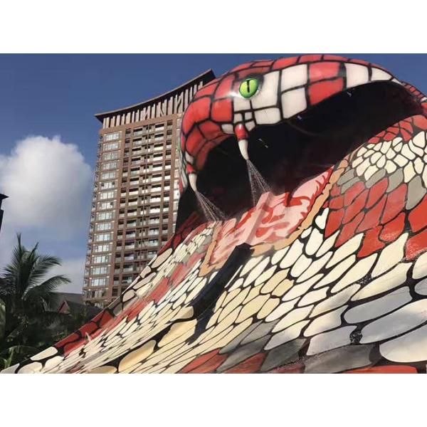 Водные горки кобры Flume рекламы 15m скольжения аквапарк стеклоткани двойные