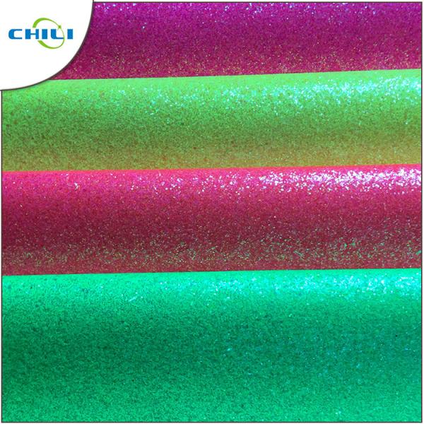 Shoe Lining Glitter Leather Fabric Long Durability 0.8 Pu 0.9±0.15mm Thick