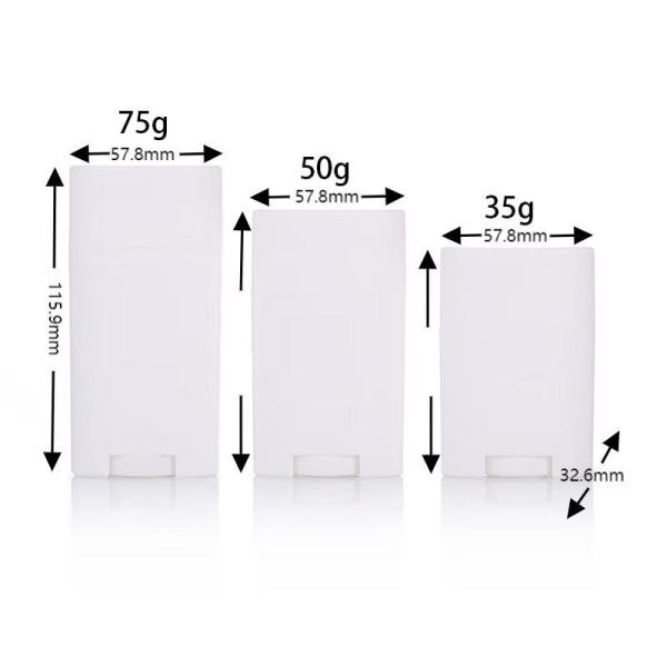 PP Screw Type 35g 50g 75g Deodorant Stick Container Used for Personal Care Package