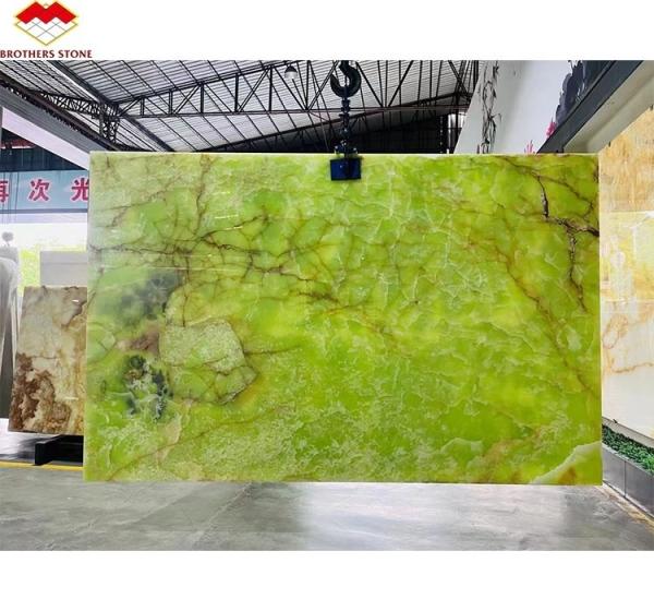 Natural Green Jade Onyx Marble Slabs for Modern Graphic Design and Table Background