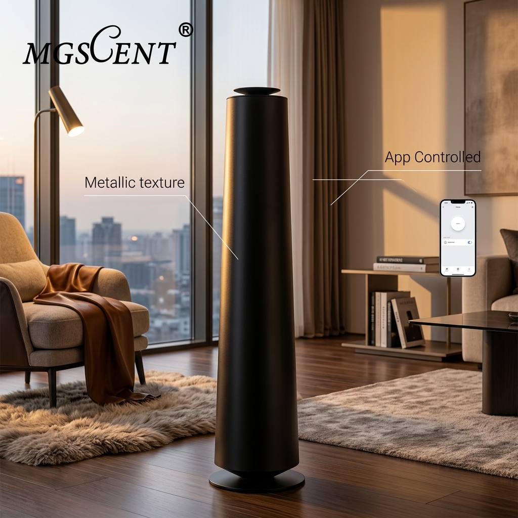 Luxury Columnar Bluetooth Hotel Aroma Diffuser with 500ml Oil Capacity and 3000cbm Coverage