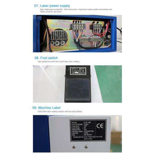 сварщик лазера ювелирных изделий пятна 100В ИАГ с медью золота микроскопа подходящей серебряной