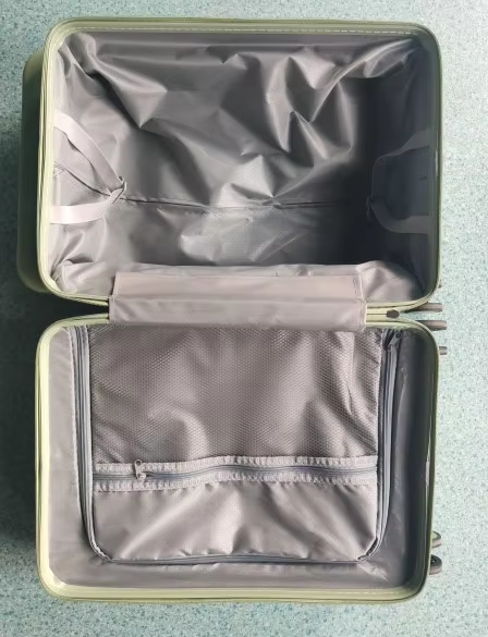 Maleta giratoria verde multifuncional y ligera con asa suave ecológica y bolsa de viaje de lujo impermeable para equipaje de mano