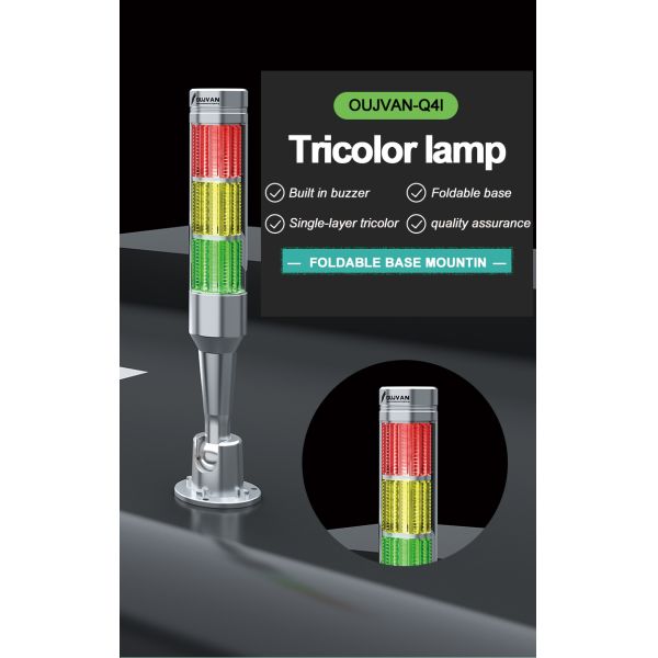 Feu de signalisation d'avertissement à tour 24V, 3 couleurs, LED, pour machines, équipement, indicateur