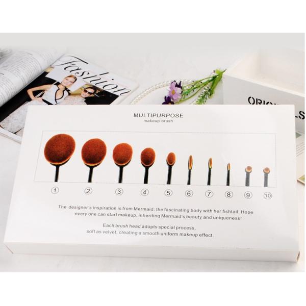 oval shaped brush Professional makeup brush set