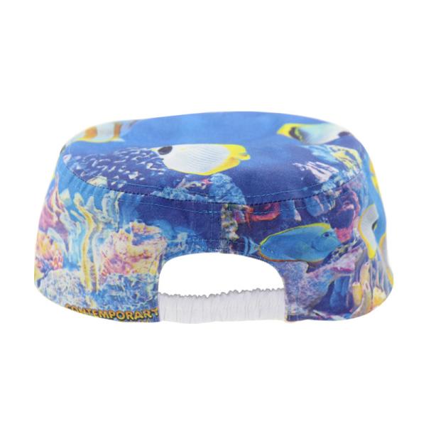 Fashionable Printing Mens Canvas Cadet Hats Military Street Cap Flat Embroidery
