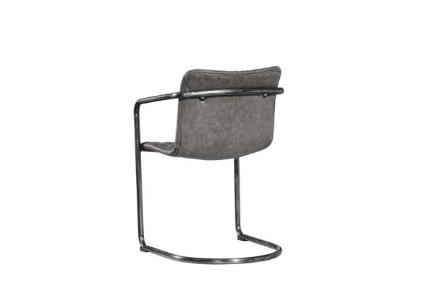 Soft Grey Leather Dining Room Chairs , Upholstered Dining Room Chairs With Arms