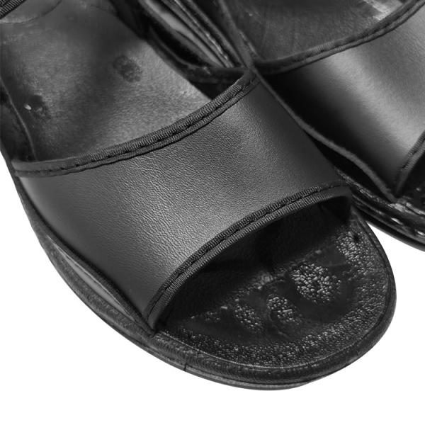 Cleanroom ESD Antistatic Black PU Leather Sandals