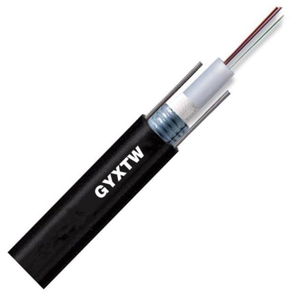Steel Tap Members Armored Outdoor Fiber Optic Cable 8.0mm 12 Core GYXTW Wire