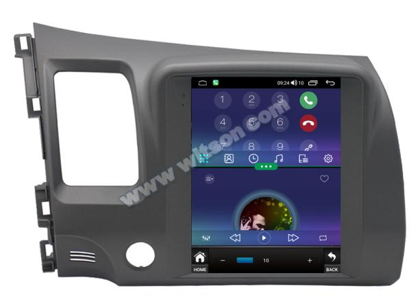 9.7'' Tesla Vertical Screen For Honda Civic 2005-2012 Left Hand Driver Android Car Multimedia Player
