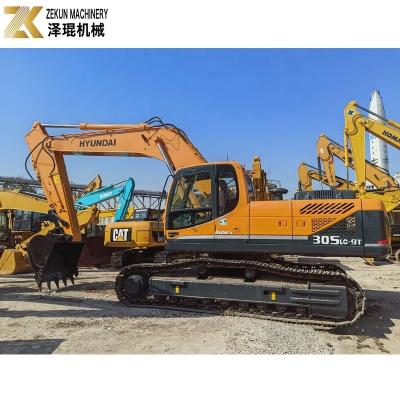 30 toneladas usadas Hyundai 305 Excavator 305LC 305LC-9T da Coreia 1.4m3 Balde