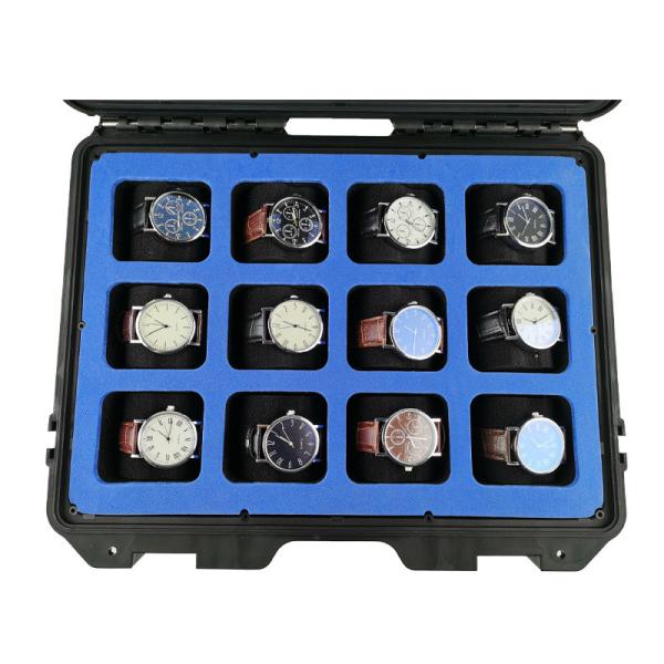 Waterproof IP67 12 Slots Watch Display Case With Handle High Precision