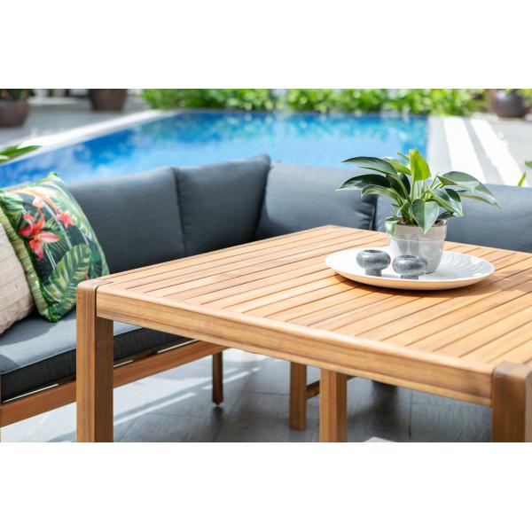 Outdoor Dining Set featuring Solid Wood Corner Sofa and 3 Seater Bench for Relaxing Meals