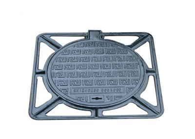 GGG 50 Square Manhole Covers Ductile Cast Iron Anti Skidding With Hinge