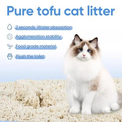 Flushable Natural Tofu Clumping Cat Litter 5 Flavors Kitty Litter Tofu