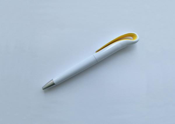 White Plastic click swan Ball Point Pen with customized logofor promotion