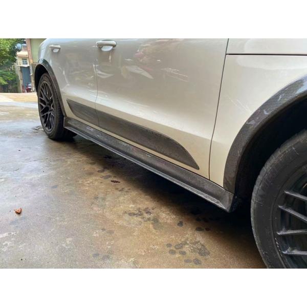 Kit de fibra de carbono de alta calidad Kit de cuerpo de Macan para Macan delantera y trasera faldas de lado spoiler cuerpo ancho