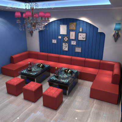 Customized Bar or Club Lounge Sofa for Nightclub Sofa Engineering Solid Wood Disco Sofa Furniture
