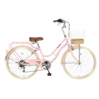 Alumínio de liga Feminina 26 polegadas Cruiser Bike Rosa City Bike 1 velocidade