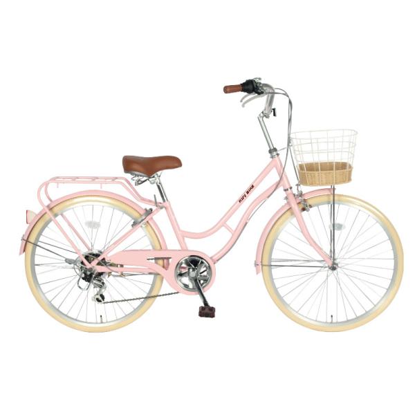 Alumínio de liga Feminina 26 polegadas Cruiser Bike Rosa City Bike 1 velocidade