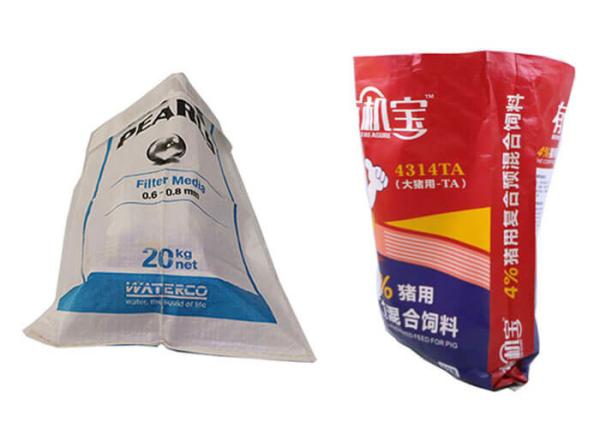 Anti Slip Surface Cement Plastic Bag , 25kg Empty Cement Bags High Gloss