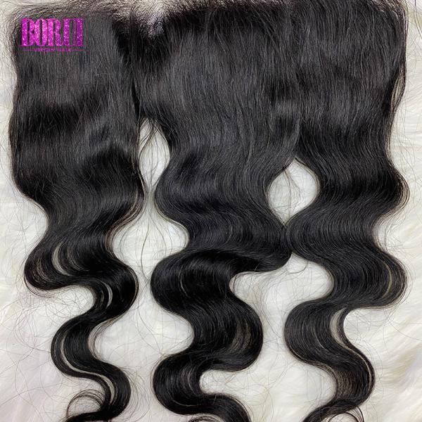 13*6 Unprocessed Baby Hair Body Wave Lace Frontal With Hair Bundles For Black Women