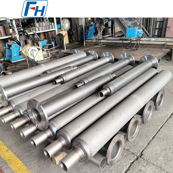 Paired Straight Gas Radiant Tubes 1.4848 Heat Resistant Steel 143×133mm Waste Heat Recovery