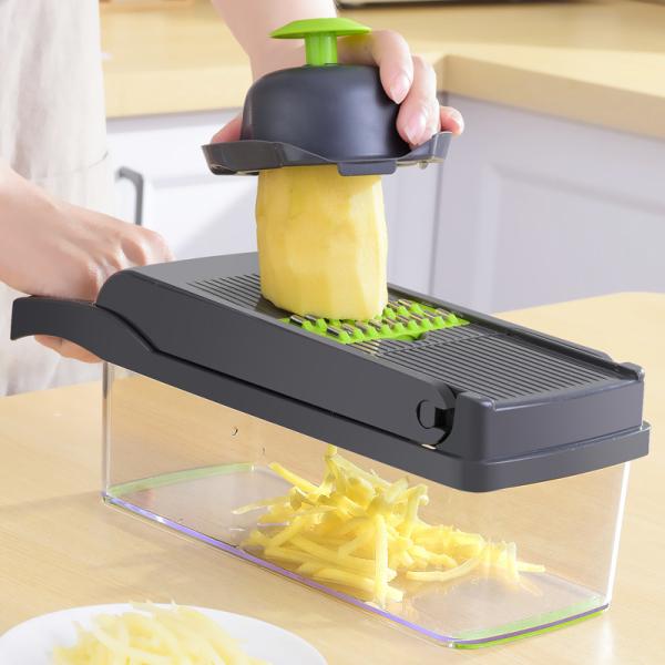Versatile Plastic Chopper for Fruits Vegetables Durable Kitchen Tool 35.5x11.8x11.8cm