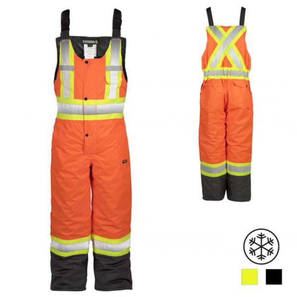 Fluorescent Orange Reflective Safety Pants OEM High Visibility Waterproof Trousers