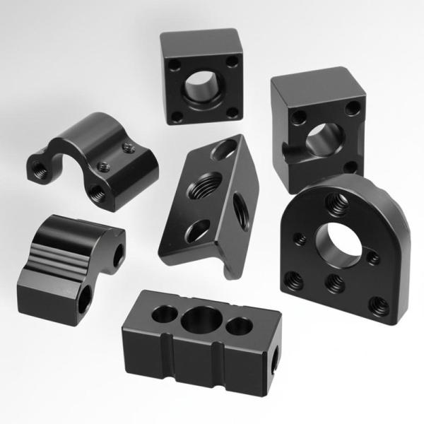 Black Anodized CNC Milling Parts ±0.01mm Tolerance Custom Size