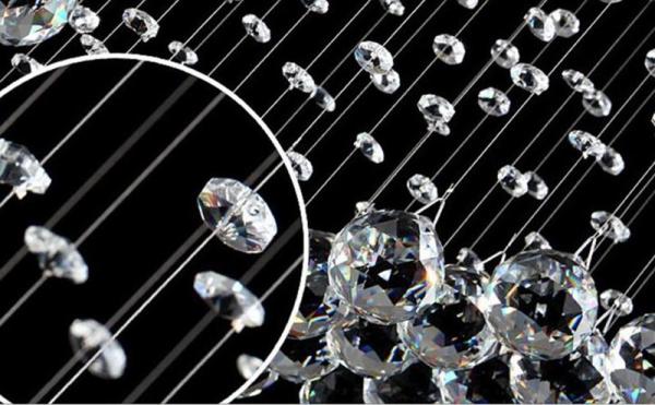 Manggic Modern Crystal Chandelier For Spiral Interior Design kitchen hanging light(WH-NC-26)