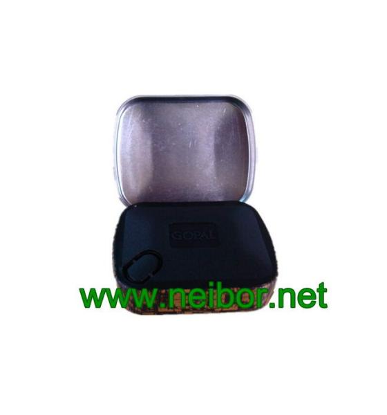 pocket size mint tin box with plastic dispenser