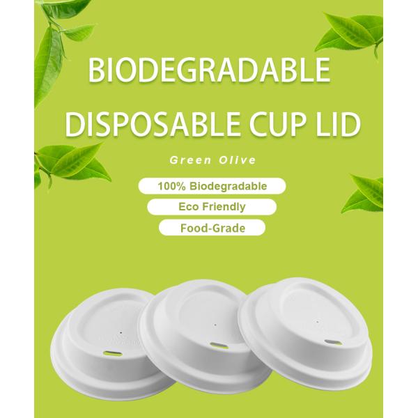 Custom Logo Takeaway Cup Cover Natural Sugarcane Pulp Hot Take Away Single Layer Paper Cup Lid