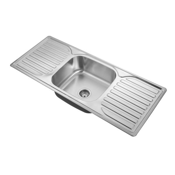 раковина шара 120x50cm коммерчески одиночная с 2 Drainboard