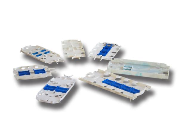 dome inline Fiber Splice Tray heatshrink , optical fiber splice tray ABS PP