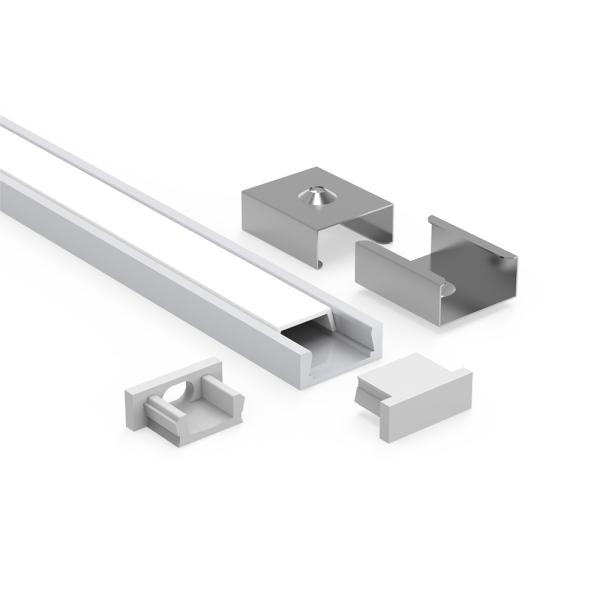Aluminum LED Housing Extruded Aluminum Sleek Appearance Custom Length
