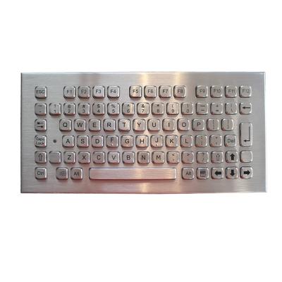 IP65 Anti-Vândalo Robusto Teclado de Aço Inoxidável Desktop com Tecla de Curso Longo Curso