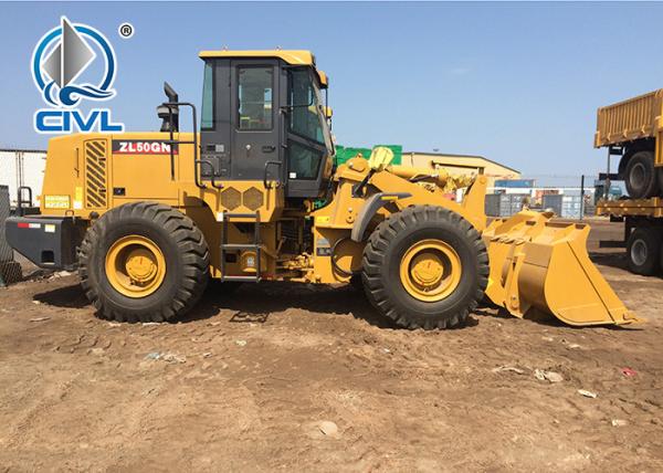 Weichai Engine XCMG Wheel Loader , Loading 3m3 5000kgs Bucket Volume CVZL50GN