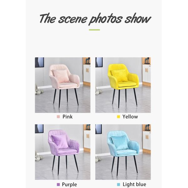 Type Modern Chairs Upholstered Nordic Gold Luxury High Back Lounge Velvet Dining Chair