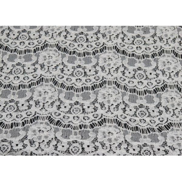 Eyelash Corded Lace Fabric Water Soluble , Stretchy Nylon Cotton Fabric CY-LW0716